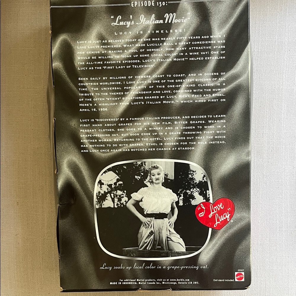 Mattel I Love Lucy Doll  Italian movie edition  New in box - Picture 3 of 3